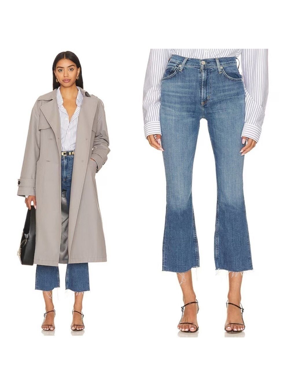 Citizens Of Humanity Premium Vintage Isola Cropped Boot Jeans in Lawless Blue
